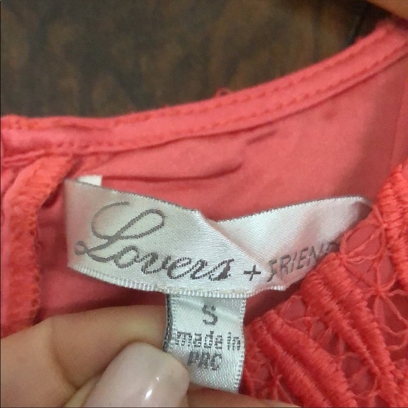 Lovers + Friends Caspian Shift Dress in Coral Small - Picture 7 of 7